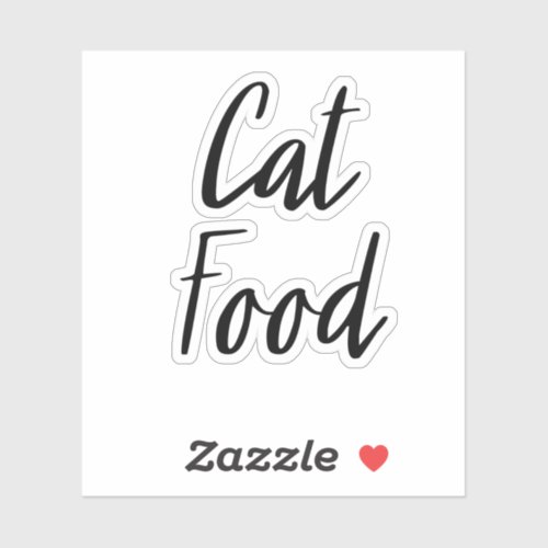 Cat Food Storage Sticker