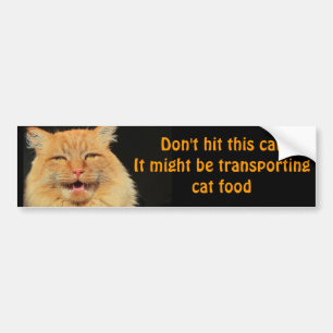 Cat Food Transport Vehicle Bumper Sticker