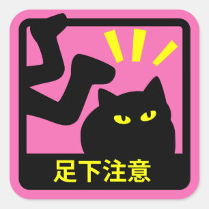 CAT FOOT CAUTION STICKER