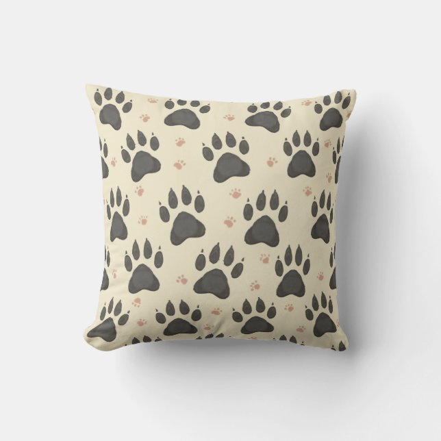 cat footprint pillow cushion (Front)