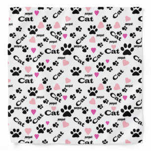 Cat footprints bandana