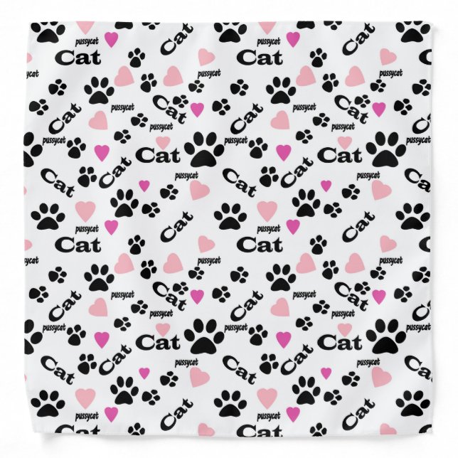 Cat footprints bandana (Front)