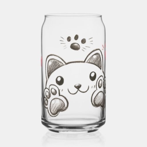 cat footprints can glass