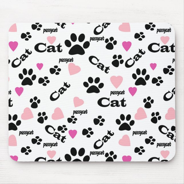 Cat footprints mouse pad (Front)