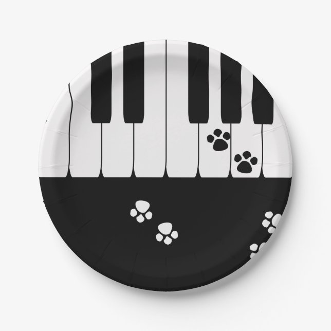 Cat footprints paper plates (Front)