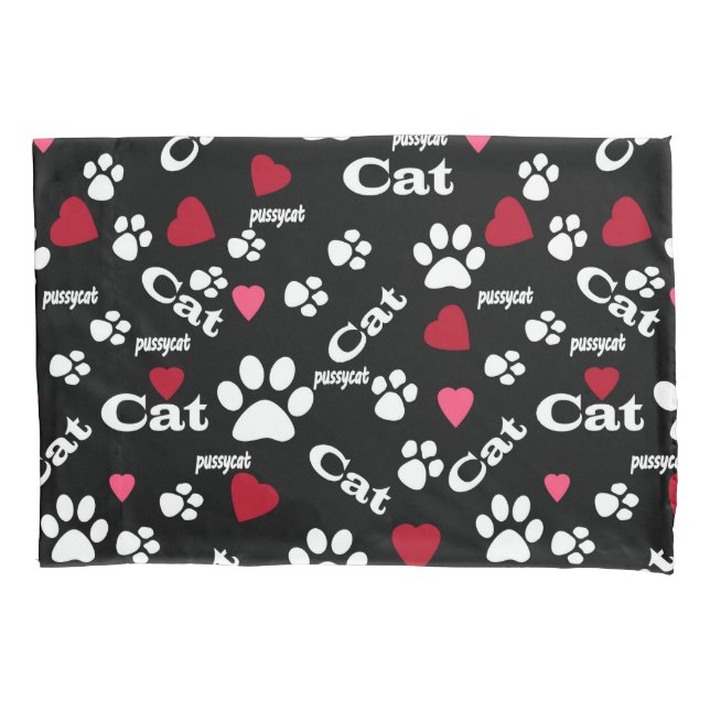 Cat footprints pillow case (Front)