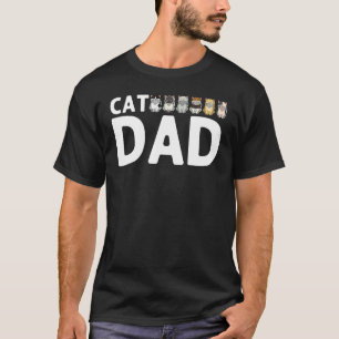 Cat For Dad Men Cute Cat Pet Animals T-Shirt