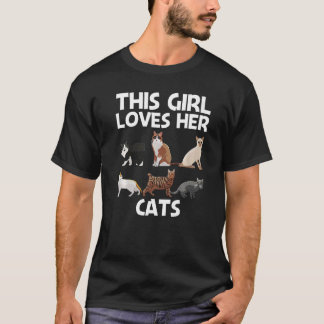 Cat For Girls Kid Cat Cat Lady Kitty Cats Animal T-Shirt