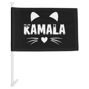 Cat For Harris 2024 Car Flag