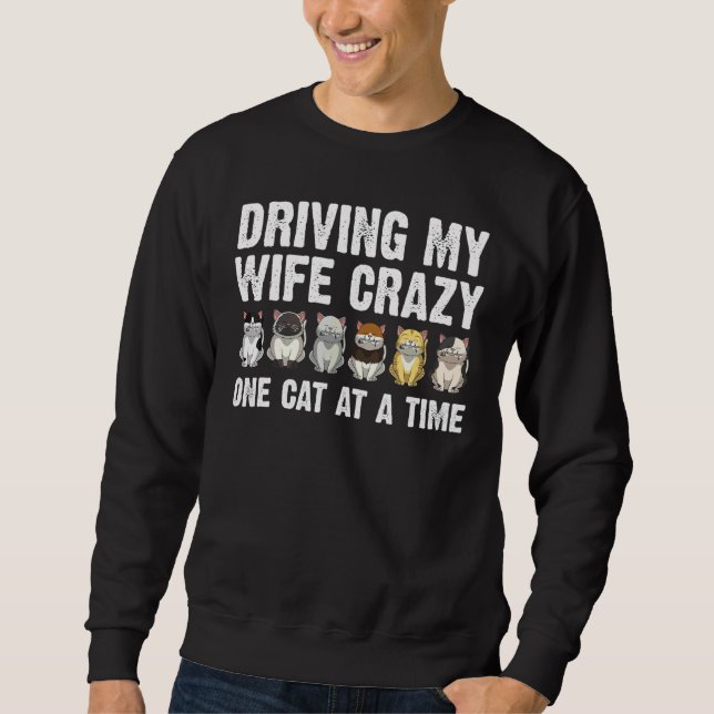 Cat For Men Dad Cute Cat  Pet Animals Sweatshirt (Front)