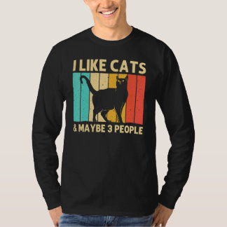 Cat For Men Women Black Cat  Cat Person Cats T-Shirt