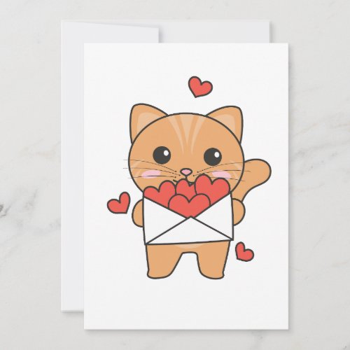  Cat For Valentines Day Cute Animals Heart Holida Holiday Card