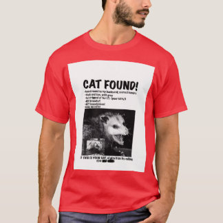 Cat Found Notice Joke Graphic T-Shirt