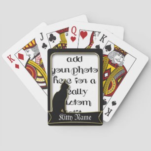 Cat Frame Keepsake Photo Template Playing Cards