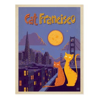 Cat Francisco Postcard