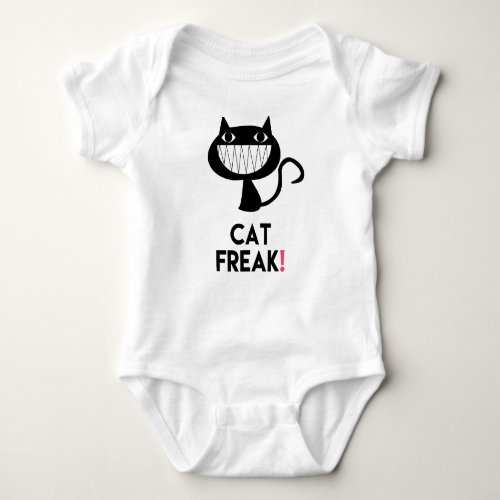 Cat Freak Fun Baby Jersey Bodysuit
