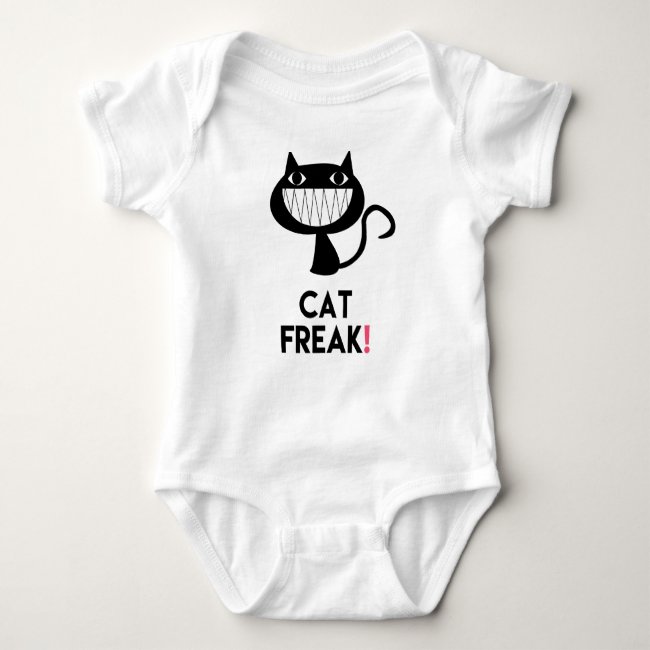 Cat Freak! Fun Baby Jersey Bodysuit