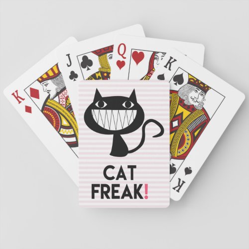 Cat Freak Fun Bicycle Poker Playing Cards