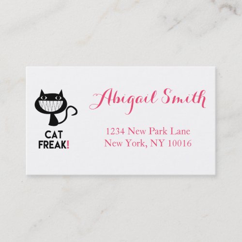 Cat Freak Fun Business Cards