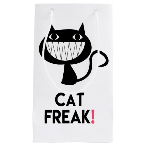 Cat Freak Fun Gift Bag _ Small Glossy