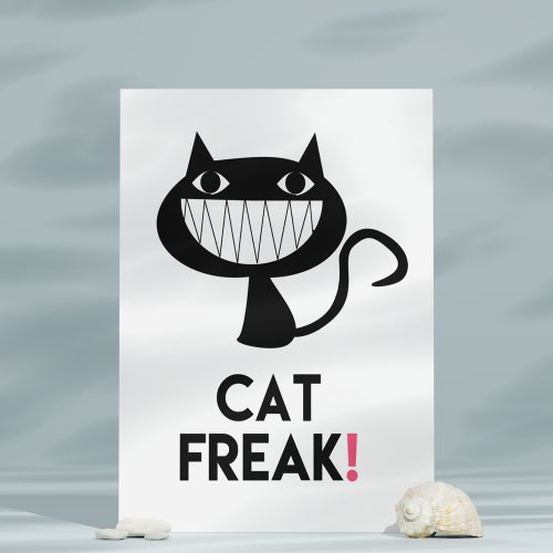 Cat Freak Fun Postcard