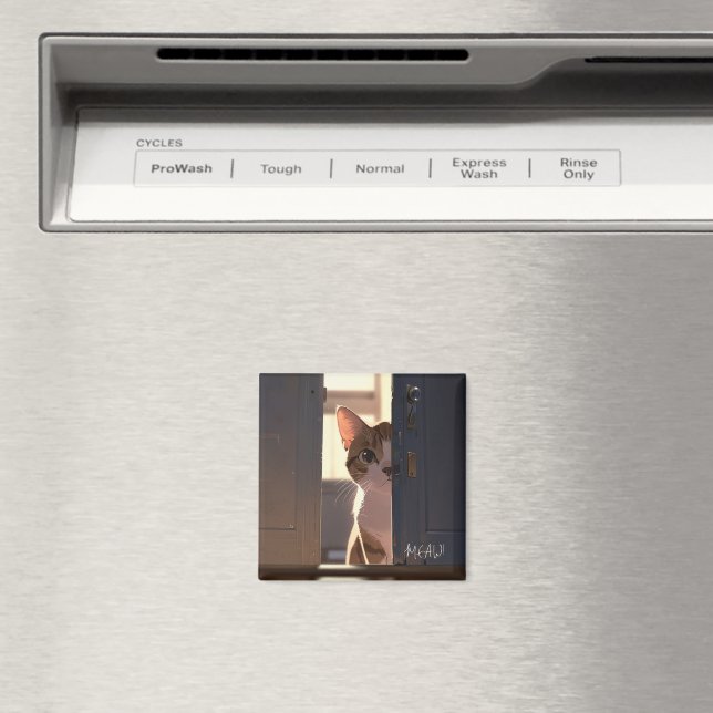 Cat fridge magnet  (In Situ (Dishwasher))