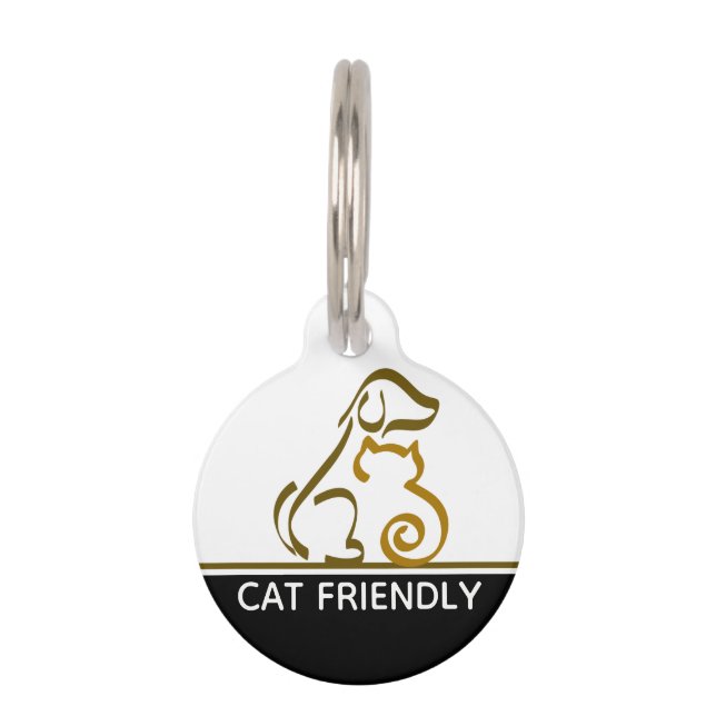 Cat friendly pet ID tag (Front)