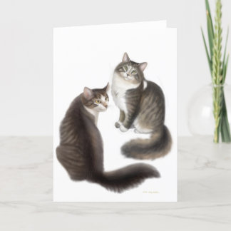 Cat Friends Customizable Greeting Card
