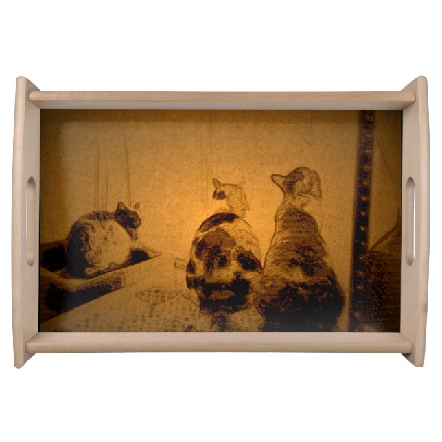 Cat friends serving tray (Front)