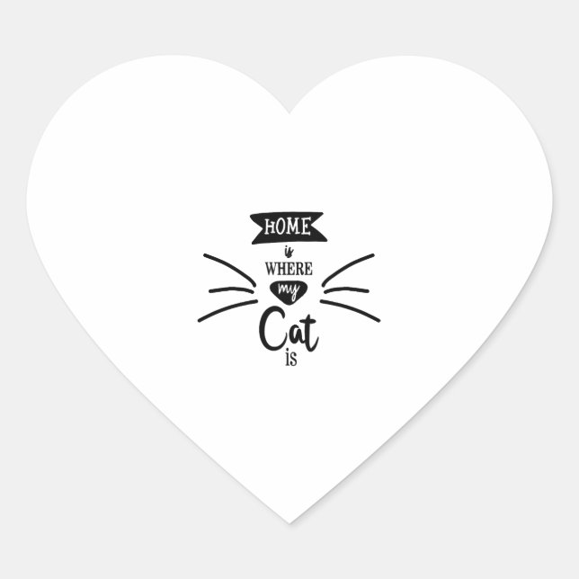 Cat & Fun Cats Heart Sticker (Front)