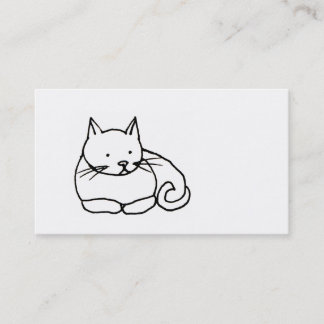 Cat - fun kitty drawing art symbol logo CUSTOMIZED Business Card