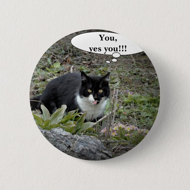 Cat Funnu Custom Round Badge Button (Front)