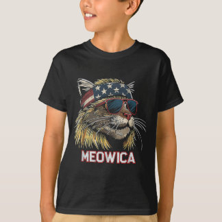 Cat - Funny 4th of July American Flag Mothers Day T-Shirt