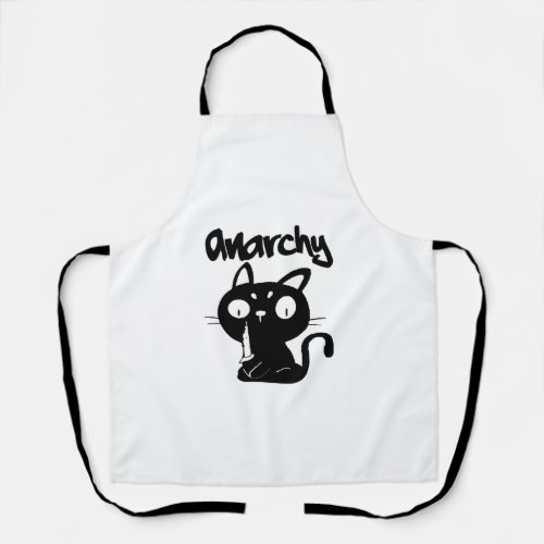 Cat Funny Anarchy Halloween Animals For Women Men  Apron