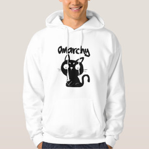 Cat Funny Anarchy Halloween Animals For Women Men Hoodie