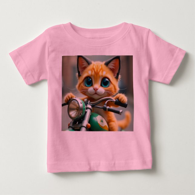 Cat funny  baby T-Shirt (Front)