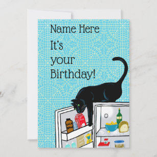 Cat funny birthday 9 lives  card