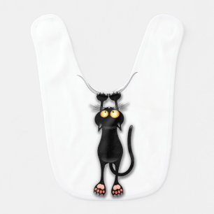 Cat funny Character Scratching Fabric Baby Bib