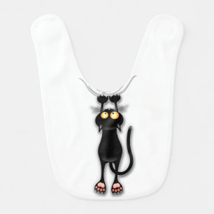 Cat funny Character Scratching Fabric Baby Bib