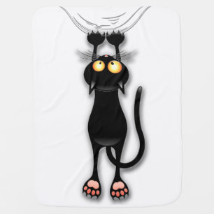 Cat funny Character Scratching Fabric Baby Blanket