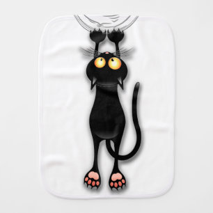 Cat funny Character Scratching Fabric Baby Burp Cloth