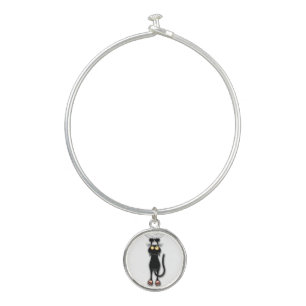 Cat funny Character Scratching Fabric Bangle Bracelet