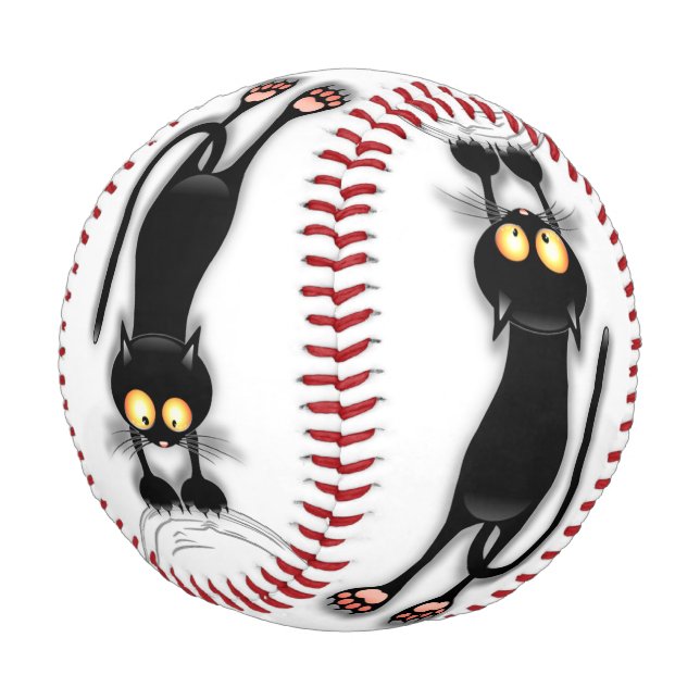 Cat funny Character Scratching Fabric Baseball (Angled)