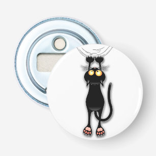 Cat funny Character Scratching Fabric Bottle Opener