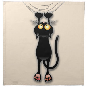 Cat funny Character Scratching Fabric Cloth Napkin