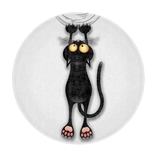 Cat funny Character Scratching Fabric Cutting Board (Front)