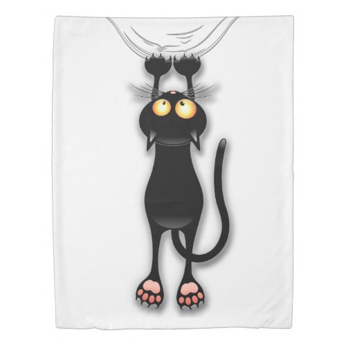 Cat funny Character Scratching Fabric Duvet Cover