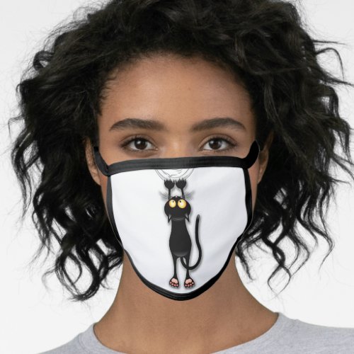 Cat funny Character Scratching Fabric Face Mask