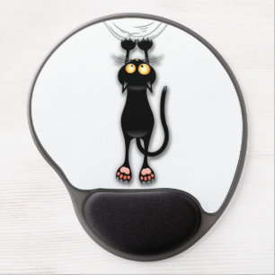 Cat funny Character Scratching Fabric Gel Mouse Pad