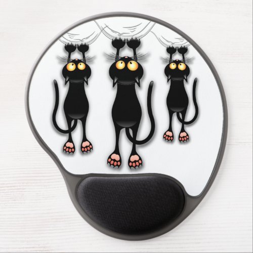 Cat funny Character Scratching Fabric Gel Mouse Pad